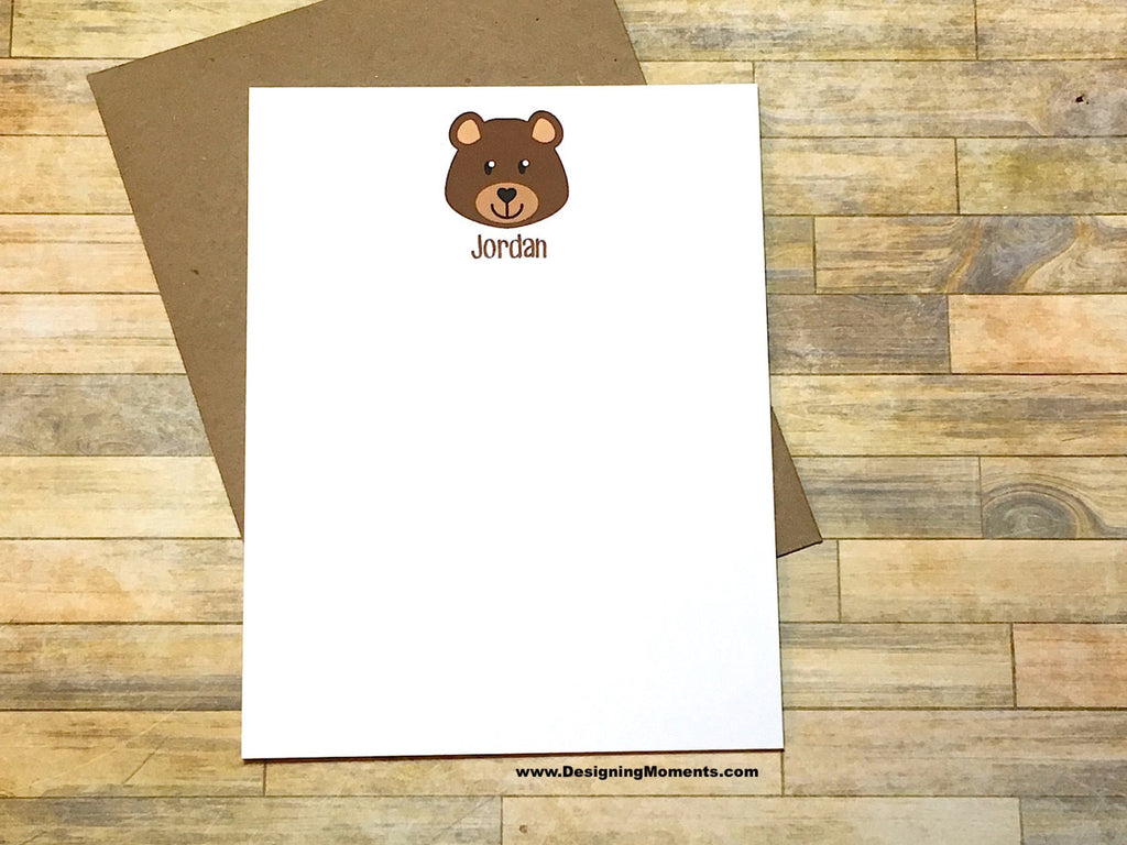 Bear Personalized Note Cards