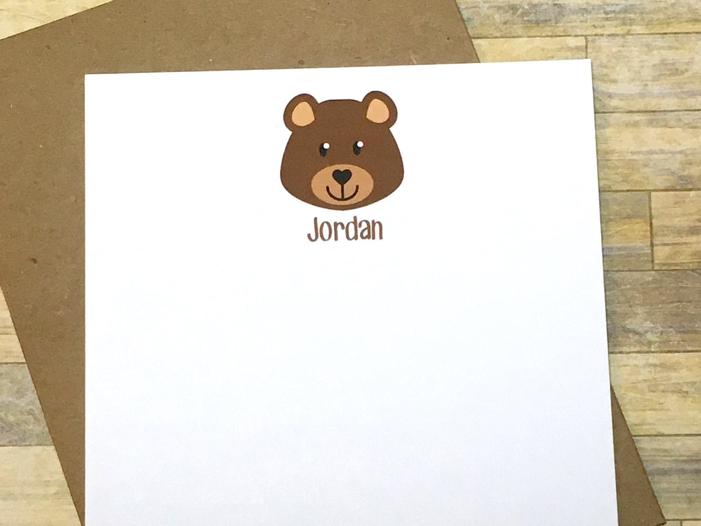 Bear Personalized Note Cards