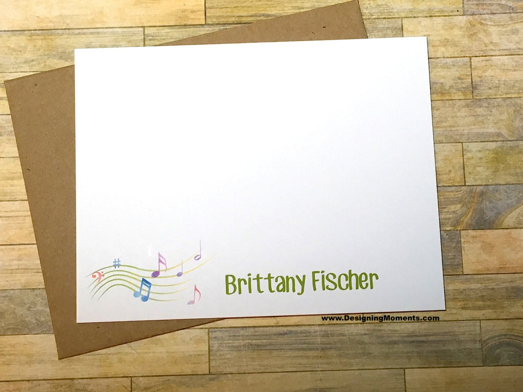 Music Note Personalized Cards
