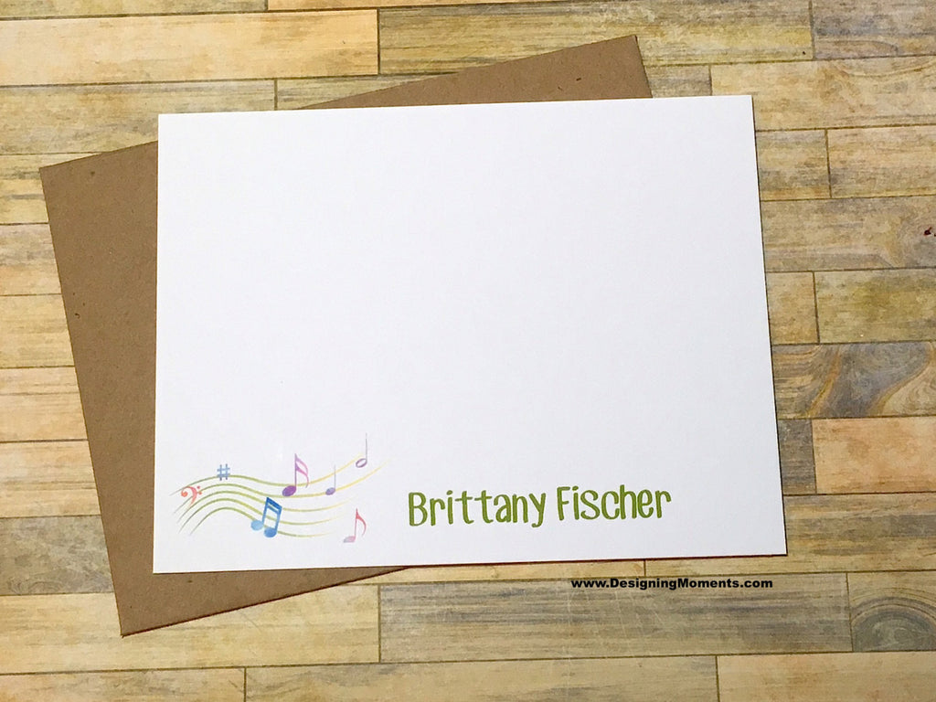 Music Note Personalized Cards