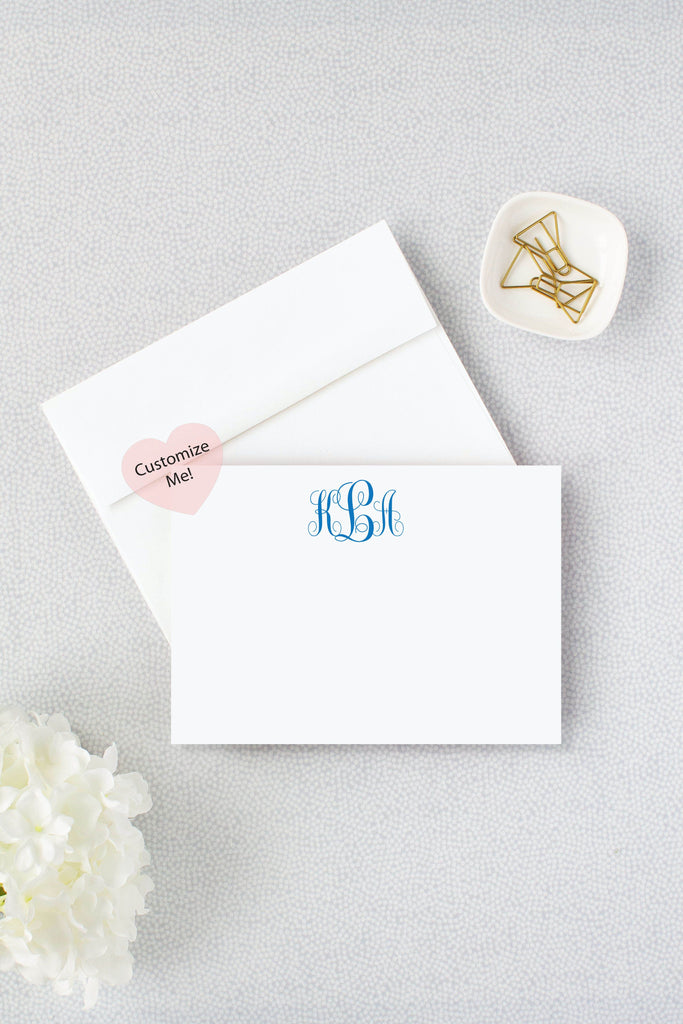 3 Letter Monogram Stationery