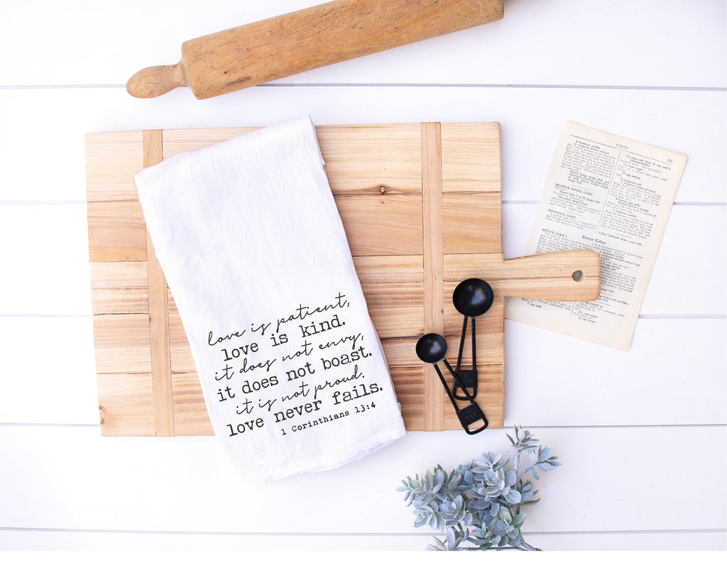 Corinthians Love is Patient Kitchen Towel
