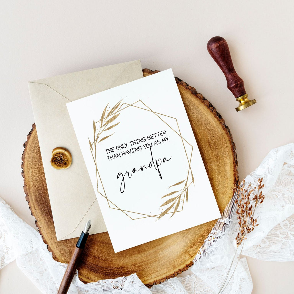 great grandpa reveal card