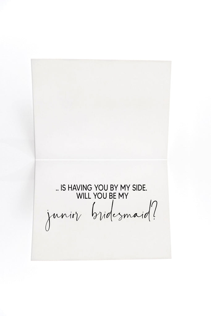 Modern Will You Be My Junior Bridesmaid Proposal for Best Friend