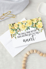 Yellow Rose Pregnancy Announcement for Aunt