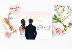 to the love of my life on our wedding day keepsake card