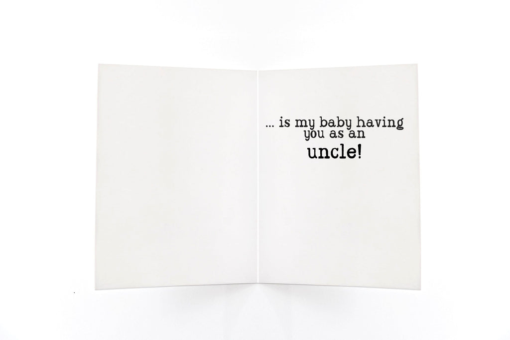 uncle to be reveal card for brother