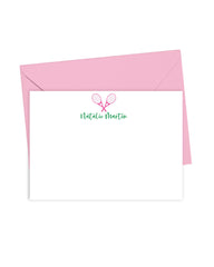 Personalized Tennis Racket Note Cards