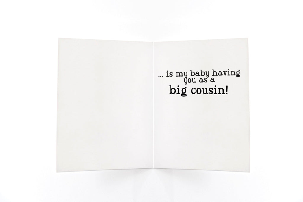 Big Cousin Reveal Card