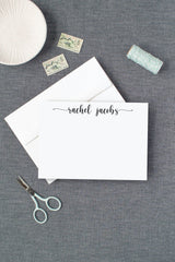 Modern Calligraphy Personalized Name Stationery (Set of 10)