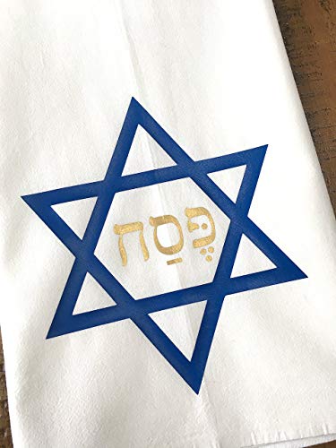 Star of David Passover Kitchen Tea Towel