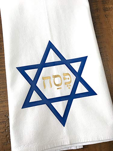 Star of David Passover Kitchen Tea Towel