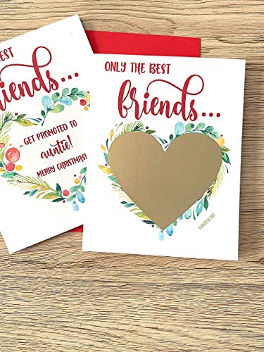 Best Friend Christmas Pregnancy Announcement Scratch Off Card