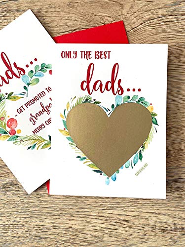 Christmas Pregnancy Scratch Off Card for Dad