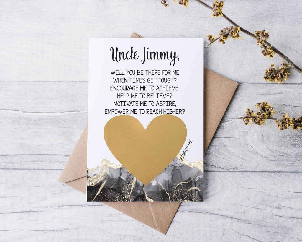 Agate Personalized Will You Be My Godfather Poem Card