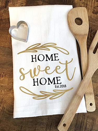 Home Sweet Home Custom Year Tea Towel