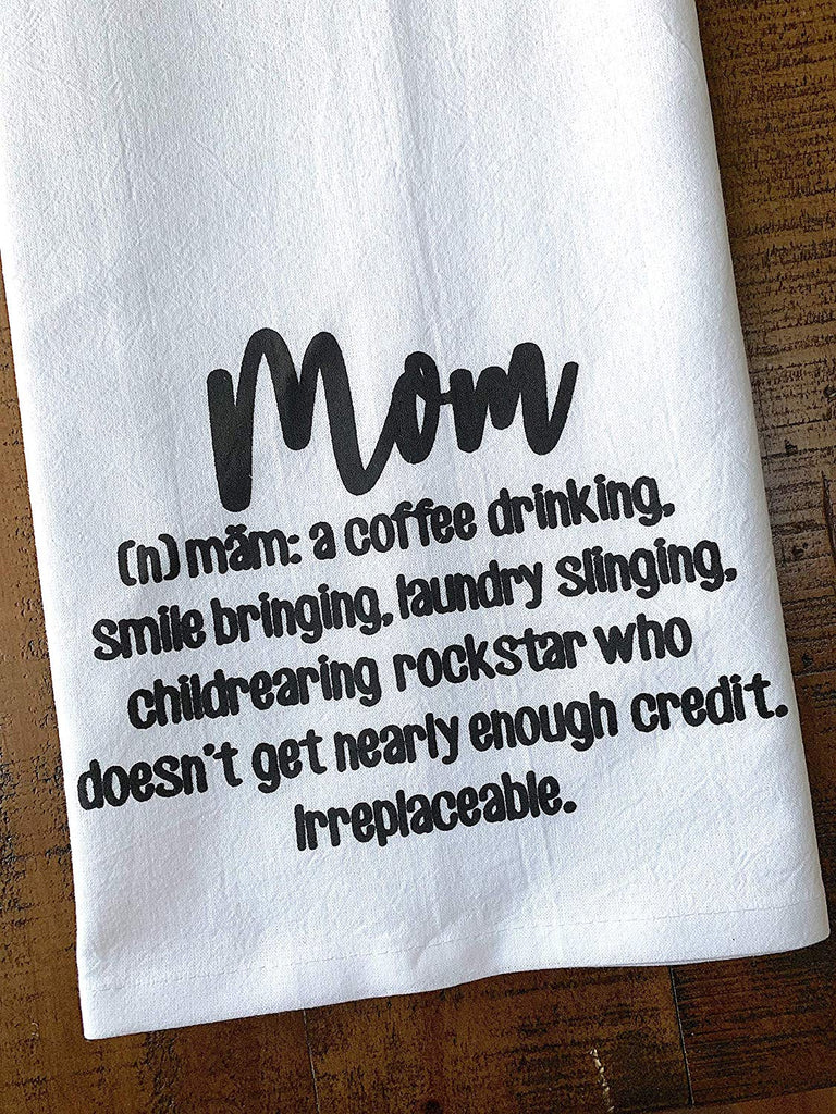 Definition of a Mom Gift Tea Towel