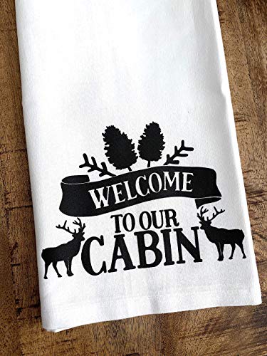 Welcome to Our Cabin Kitchen Towel