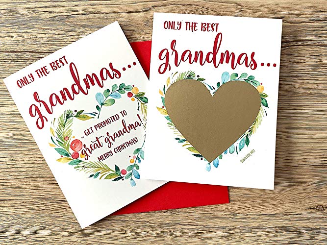 Holiday Baby Reveal for Grandma Scratch Off Card