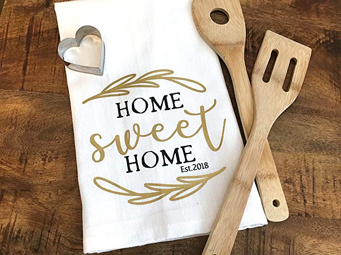 Home Sweet Home Custom Year Tea Towel