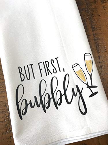 But First Bubbly Tea Towel