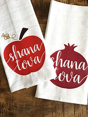 Shana Tova Tea Towels for Rose Hashanah (Set of 2)