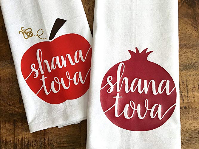 Shana Tova Tea Towels for Rose Hashanah (Set of 2)