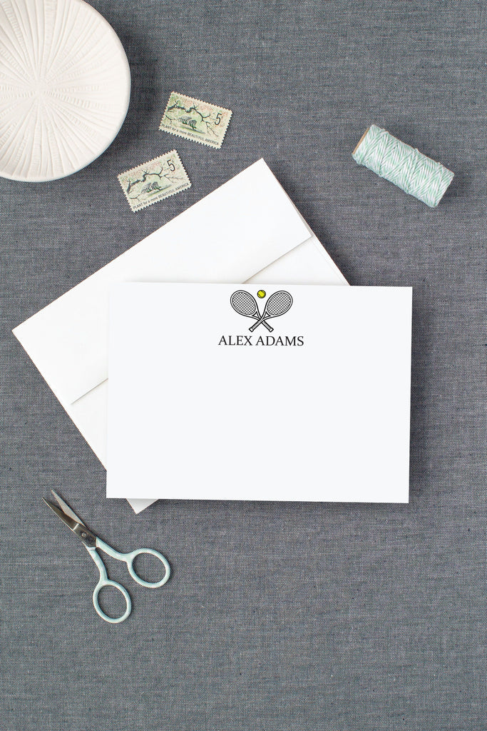 Personalized Tennis Note Cards