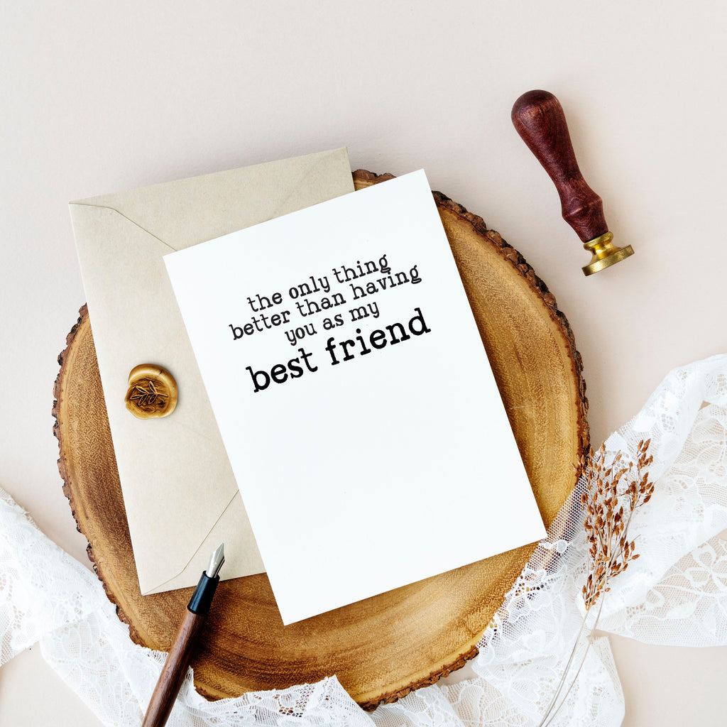 Simple Pregnancy Reveal Card for Best Friend