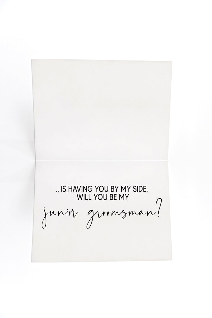 Modern Will You Be My Junior Groomsman Proposal for Son
