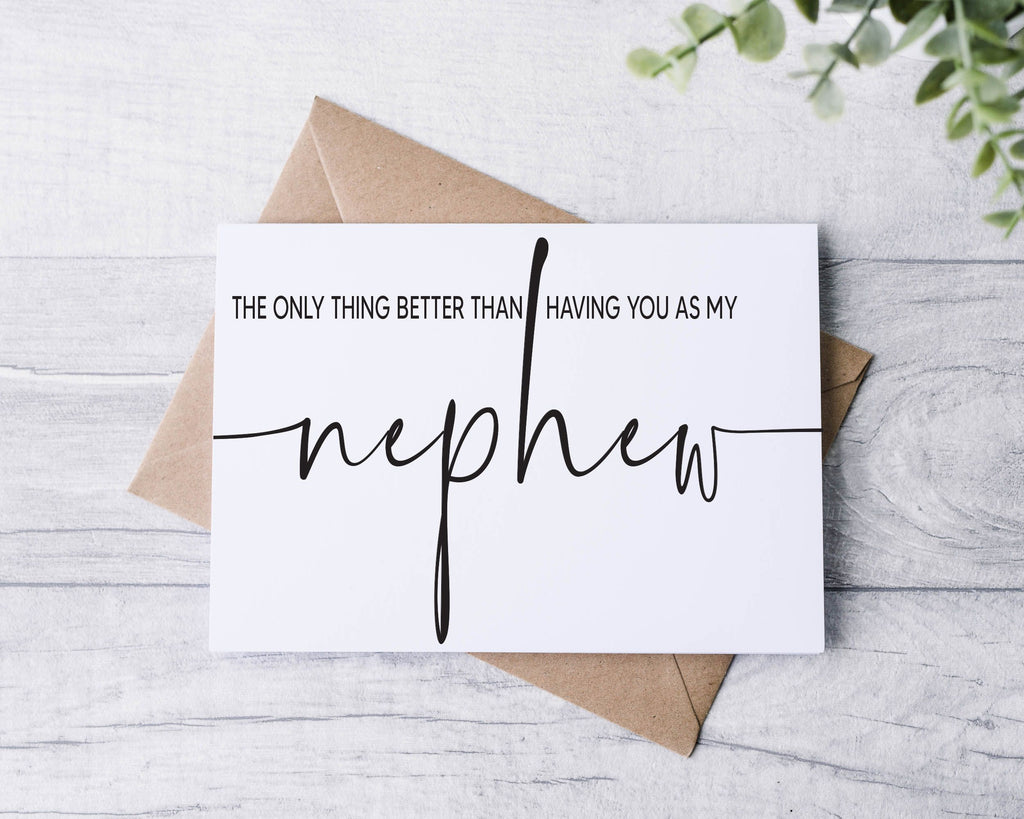 Modern Will You Be My Usher Proposal Card for Nephew