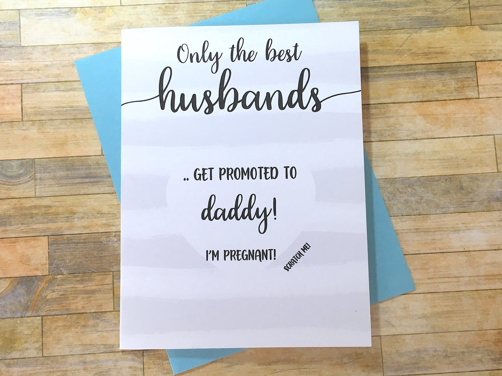 Stripes Pregnancy Scratch off Card for Husband to Daddy