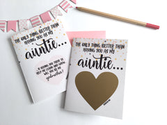 Auntie Godmother Proposal Scratch Off Card