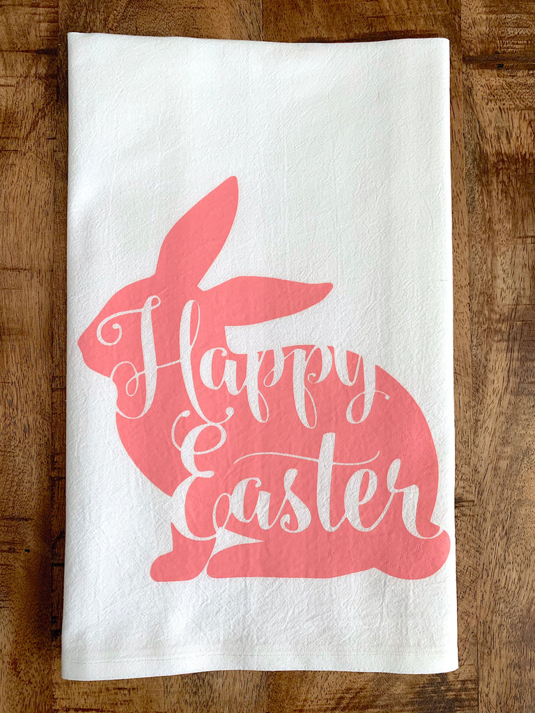 Homemade Happy Easter Holiday Tea Towel
