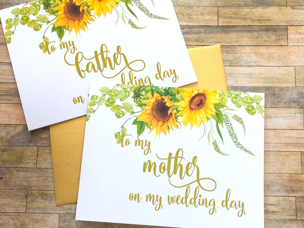 Sunflower To My Father on My Wedding Day Card