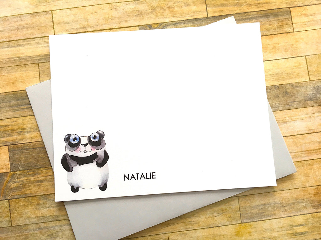 Panda Personalized Flat Cards