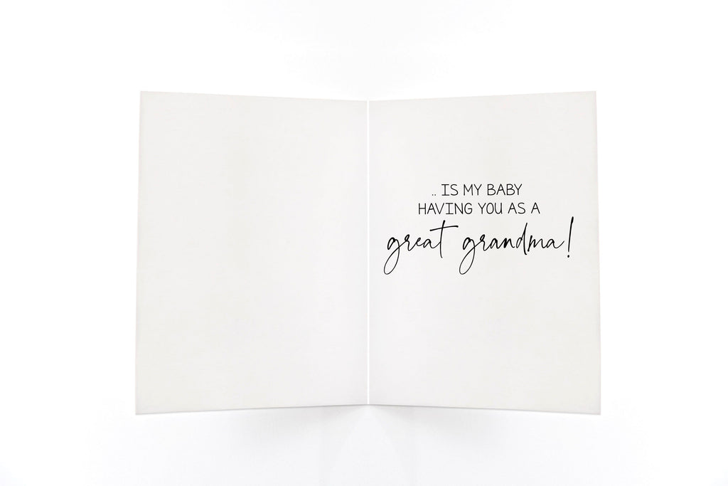Rose Frame Pregnancy Reveal Card for Grandma