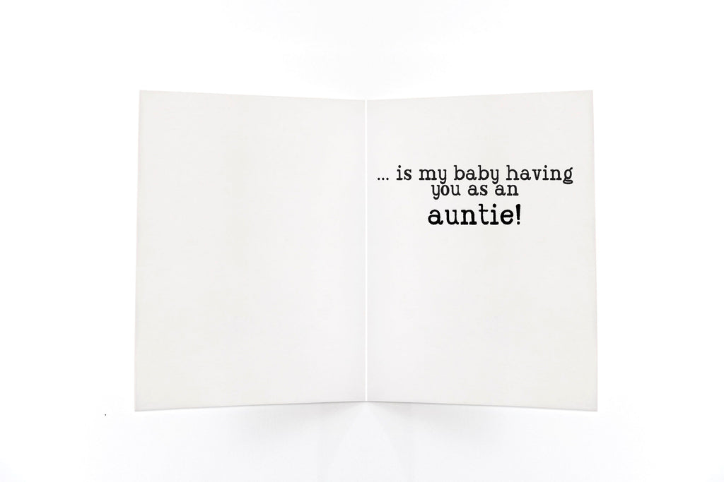 auntie to be reveal card