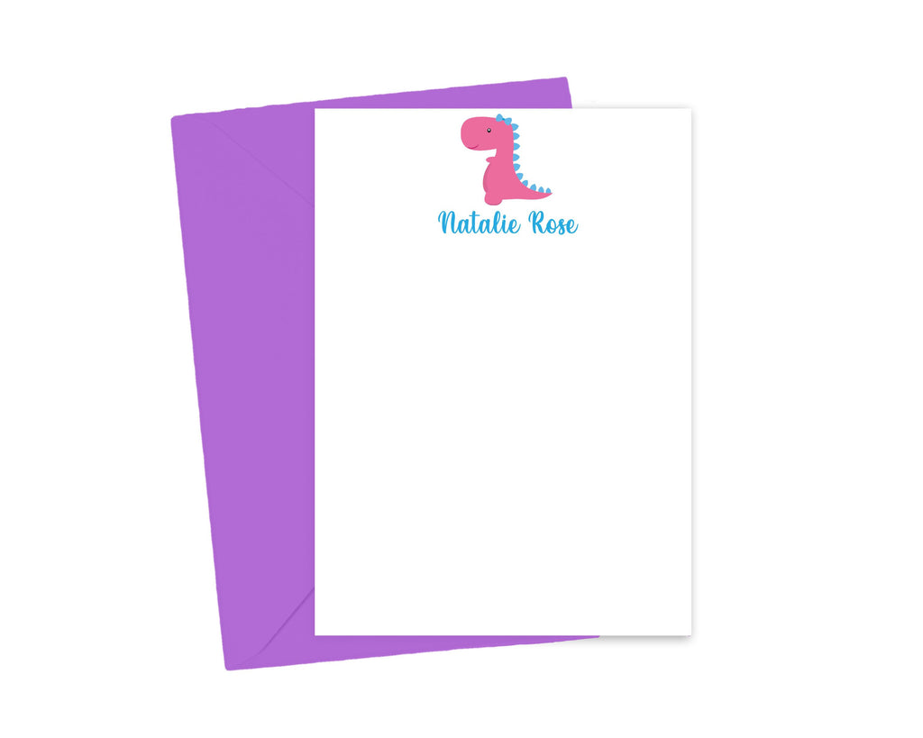 pink dino card set for girls