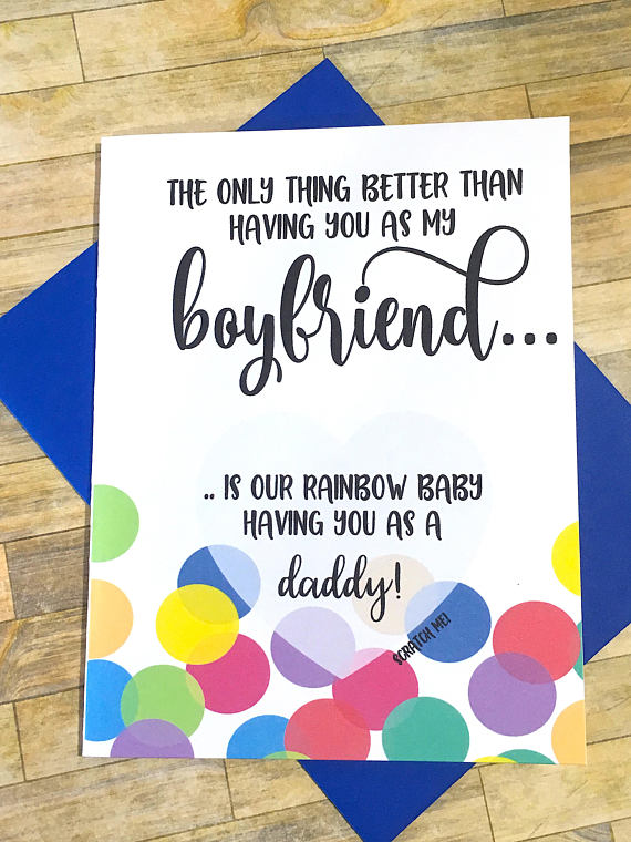 Rainbow Baby Pregnancy Announcement to Boyfriend