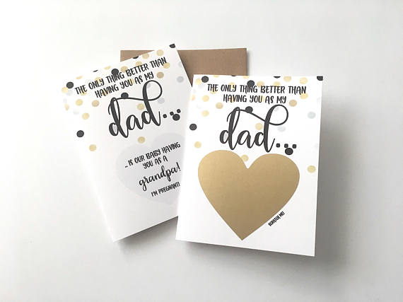 Pregnancy Announcement Scratch Off for Dad