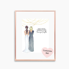 Today a bride, tomorrow a wife, forever your daughter custom wedding day keepsake for mom