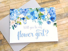 Flower Girl Proposal Card Hydrangea