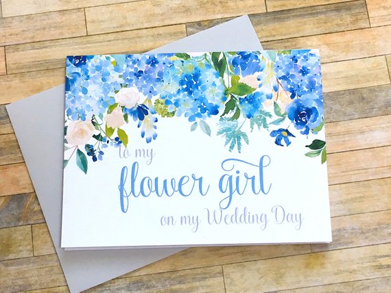 Hydrangea Flower Girl Thank You Card