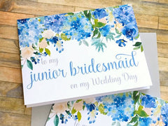 Hydrangeas Junior Bridesmaid Thank You Card
