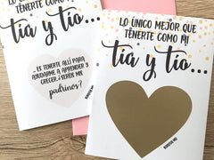 Tia y Tio Padrinos Spanish Godparents Proposal Scratch Off Card