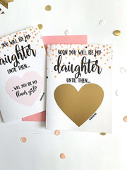 Step Daughter Flower Girl Scratch Off Proposal Card