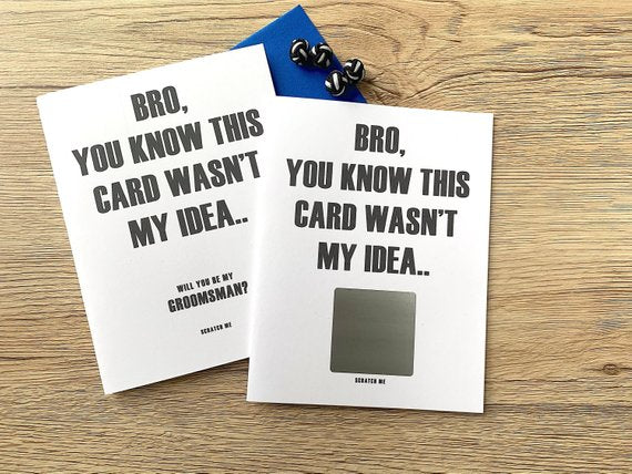 Funny Groomsman Proposal Scratch Off Card