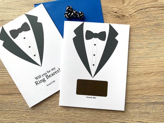 Ring Bearer Tuxdeo Scratch Off Proposal