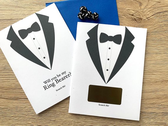 Ring Bearer Tuxdeo Scratch Off Proposal